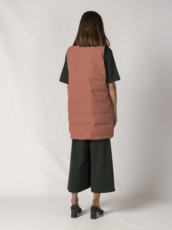 SKFK Staroružová dlhá prešívaná vesta SKFK Grazi