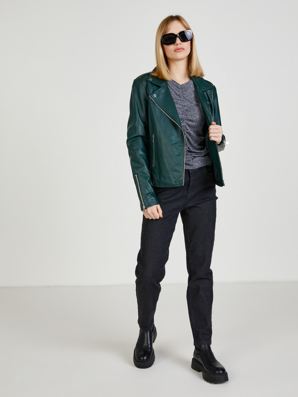 Pepe Jeans Tmavosivé dámske tričko s ozdobným detailom Pepe Jeans Dacia