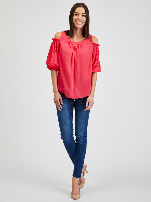 Orsay Tmavoružová dámska blúzka ORSAY