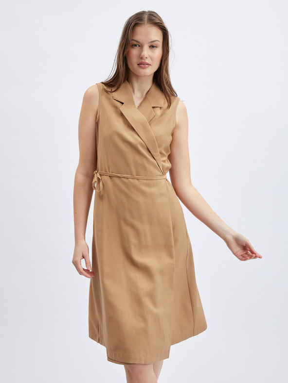 Orsay Svetlohnedé dámske zavinovacie šaty ORSAY