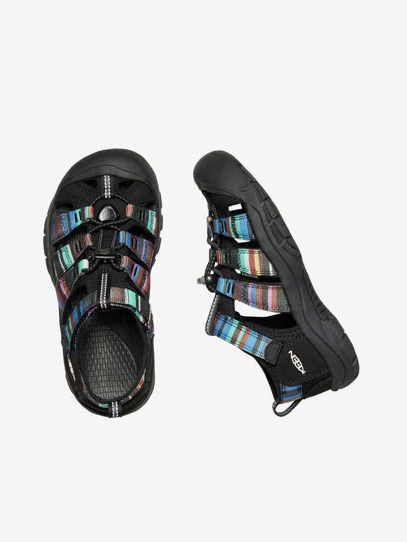 Keen Čierne dievčenské vzorované sandále Keen Newport