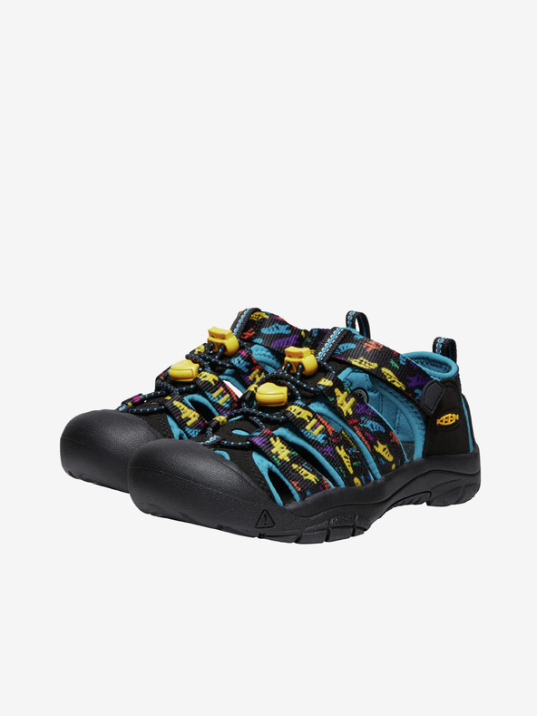 Keen Čierne chlapčenské vzorované sandále Keen