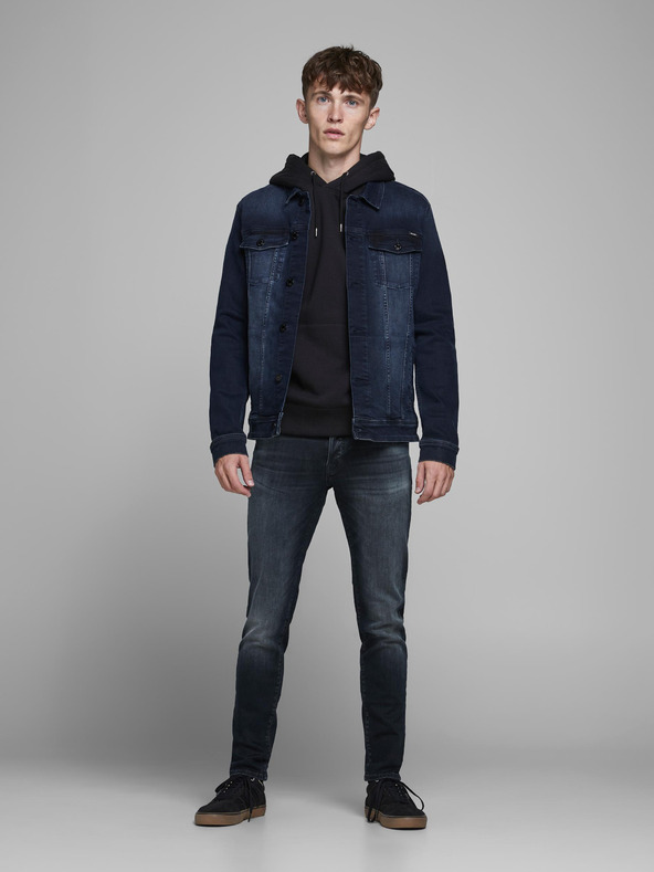 Jack & Jones Tmavomodré slim fit džínsy Jack & Jones Glenn