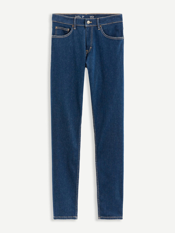 Celio Modré pánske slim fit džínsy Celio Cowflex1