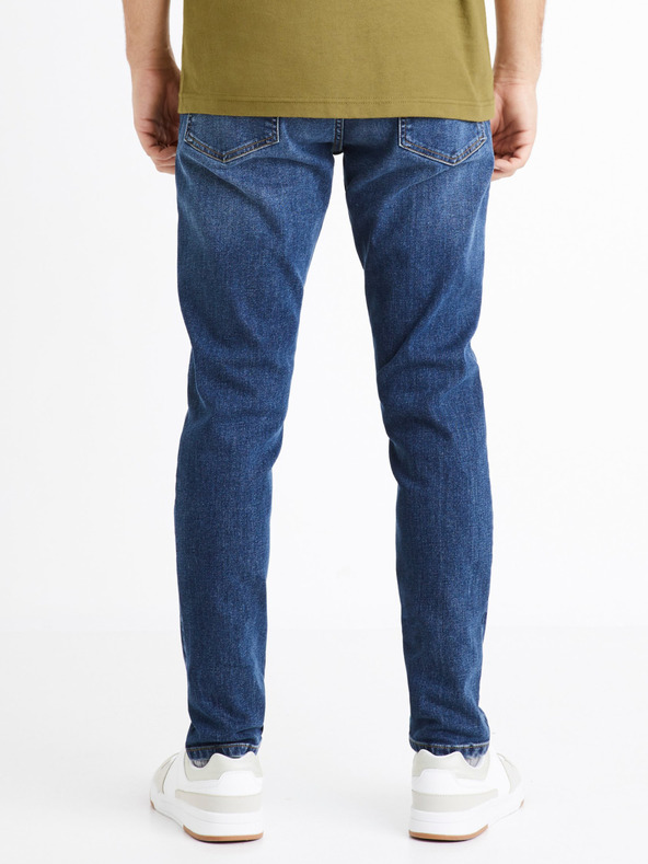 Celio Modré pánske džínsy skinny fit Celio C45 Doskinny