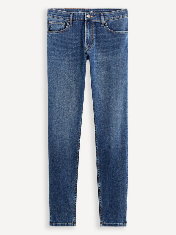Celio Modré pánske džínsy skinny fit Celio C45 Doskinny