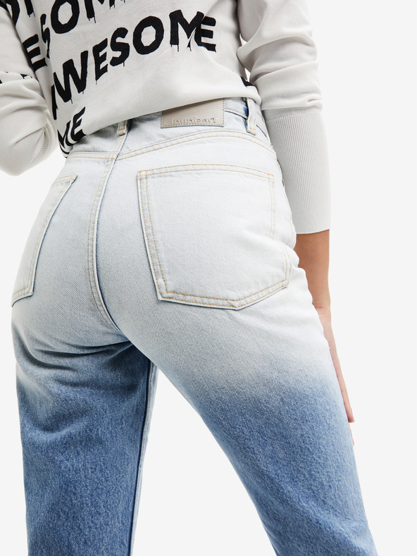 Desigual Svetlomodré dámske džínsy Desigual Res s rovnými nohavicami