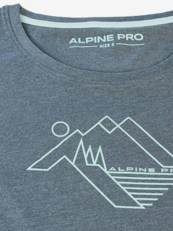 ALPINE PRO Tmavosivé dámske tričko ALPINE PRO Kefada