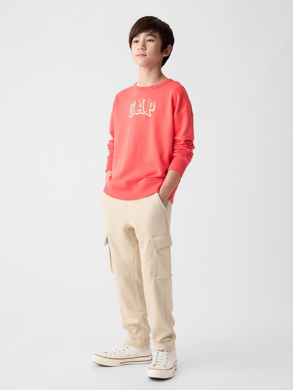 GAP Detská mikina s logom a fleece GAP