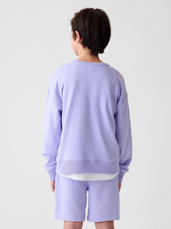 GAP Detská mikina s logom a fleece GAP