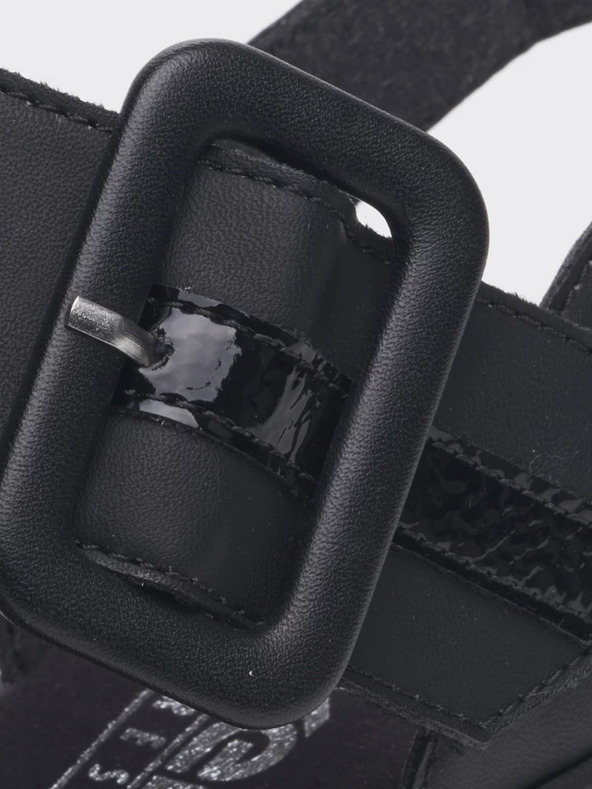 Rieker Čierne dámske sandále na podpätku Rieker