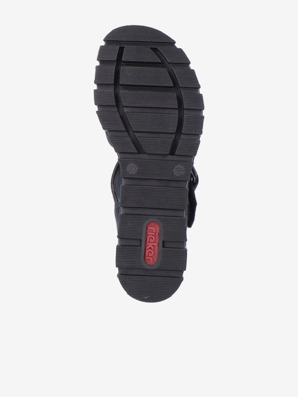 Rieker Čierne dámske sandále na podpätku Rieker