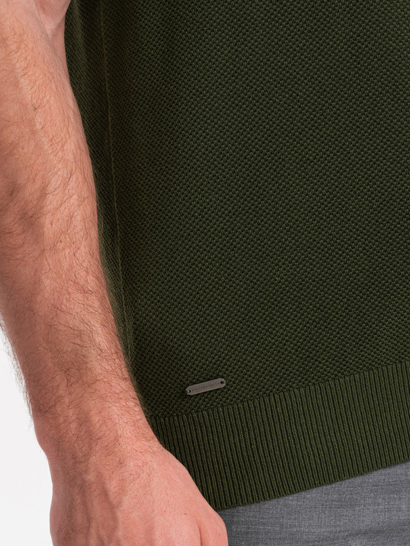 Ombre Clothing Zelené pánske polo tričko Ombre Clothing