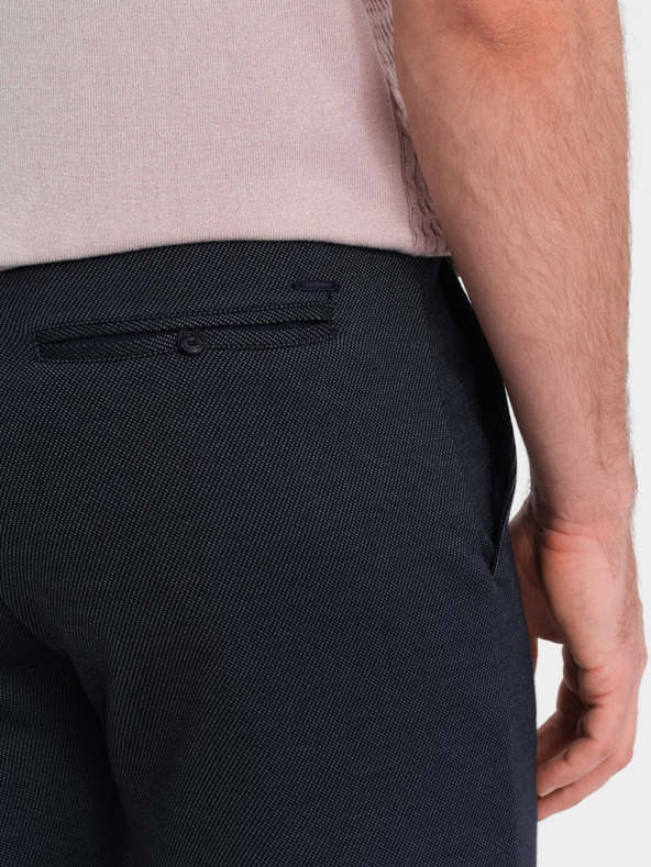 Ombre Clothing Tmavomodré pánske šortky s vreckami Ombre Clothing
