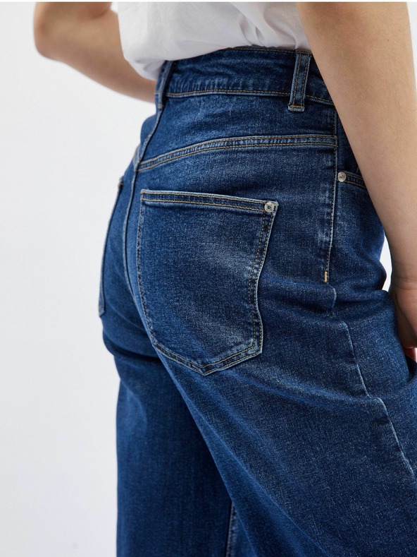 Orsay Tmavomodré dámske džínsy rozšíreného strihu ORSAY