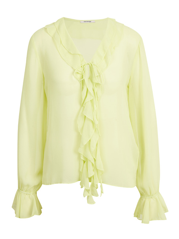 Orsay Svetlo zelená dámska blúzka s volánmi ORSAY