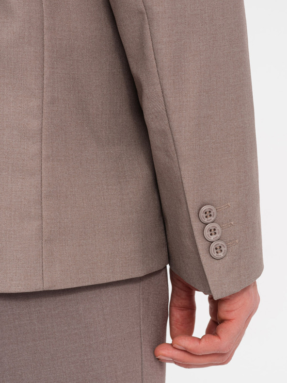 Ombre Clothing Béžové pánske sako Ombre Clothing