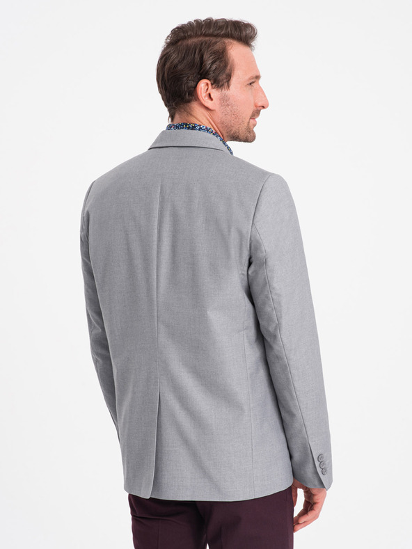 Ombre Clothing Šedé pánske sako Ombre Clothing