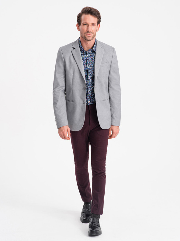 Ombre Clothing Šedé pánske sako Ombre Clothing