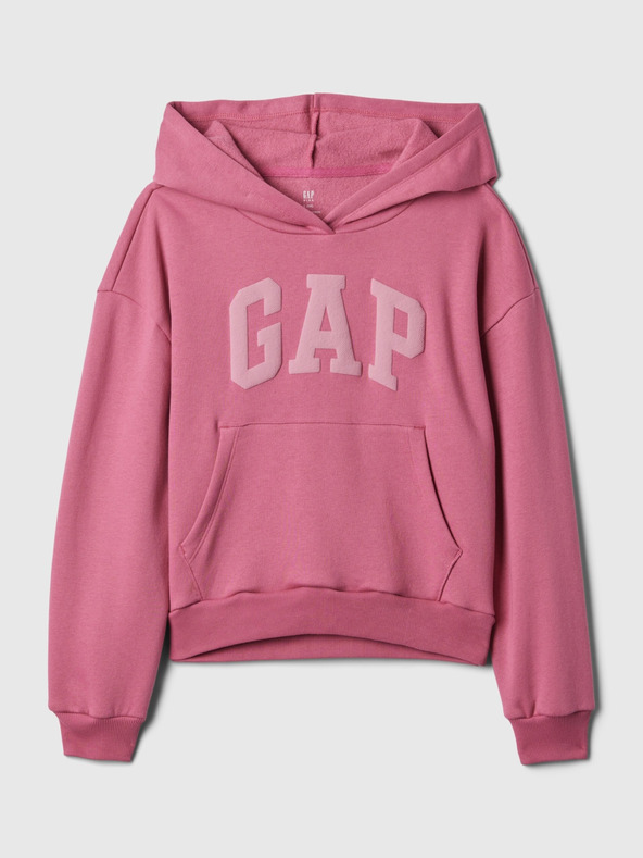 GAP Detská mikina s logom a fleece GAP