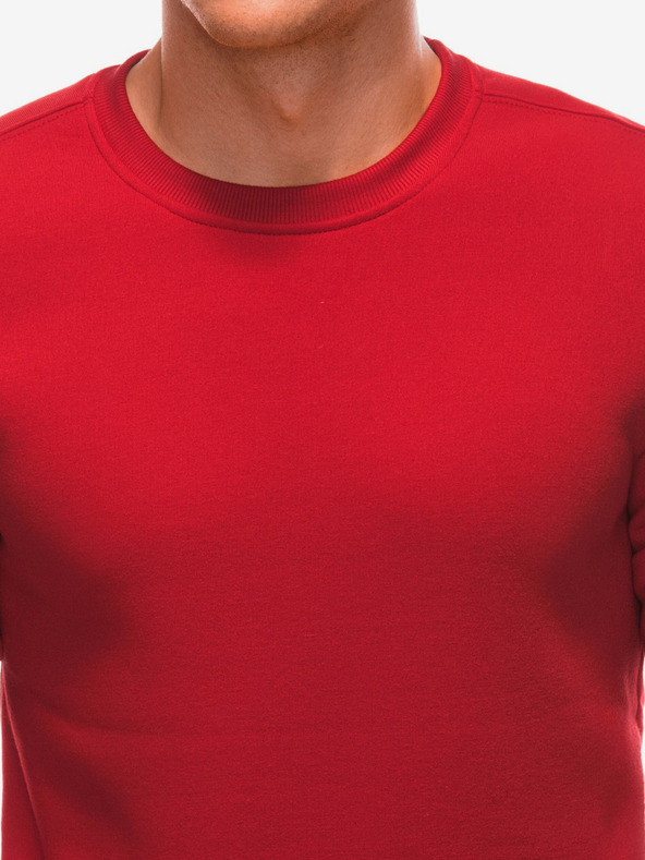 Edoti Červená pánska základná mikina Edoti