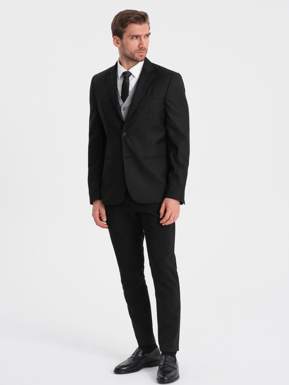 Ombre Clothing Čierna pánska bunda Ombre Oblečenie