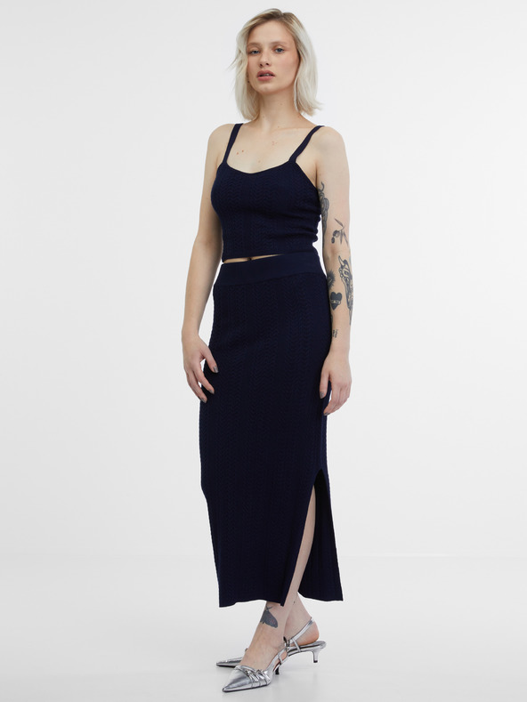 Orsay Tmavomodrá dámska sukňa ORSAY