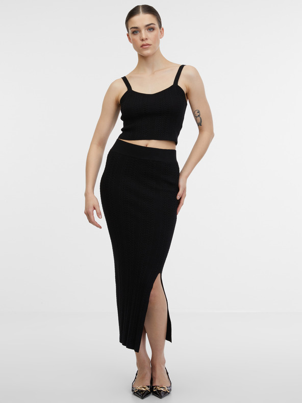 Orsay Čierna dámska sukňa ORSAY