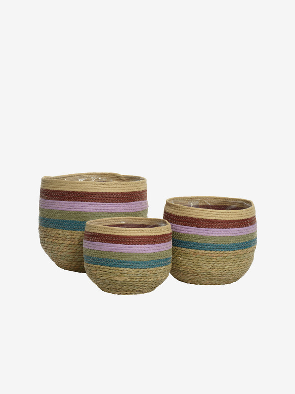 Kaemingk Súprava troch kvetináčov Kaemingk z morskej trávy (3 ks)