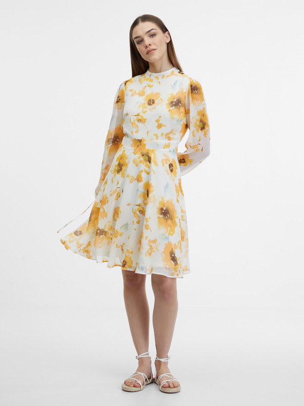 Orsay Biele dámske kvetinové šaty ORSAY