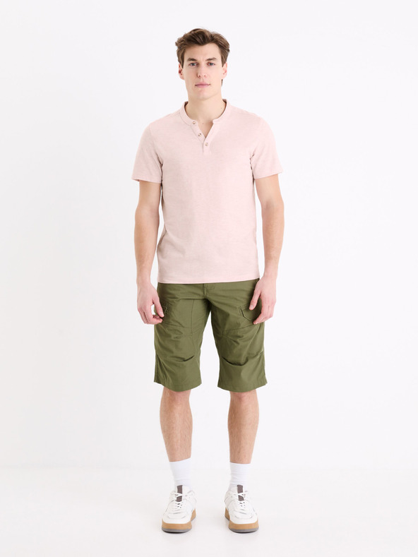 Celio Khaki pánske šortky Celio Bocourtbm1