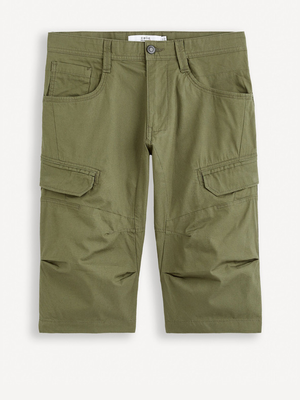 Celio Khaki pánske šortky Celio Bocourtbm1