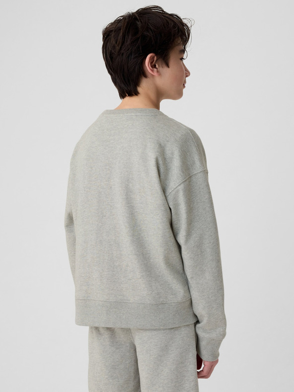 GAP Detská mikina s logom a fleece GAP
