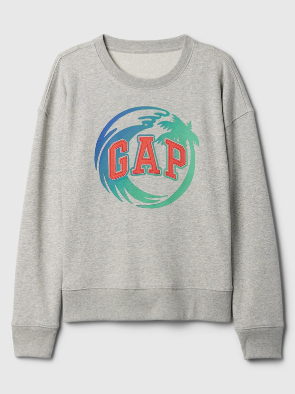 GAP Detská mikina s logom a fleece GAP