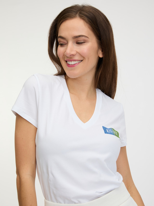 Armani Exchange Biele dámske tričko Armani Exchange