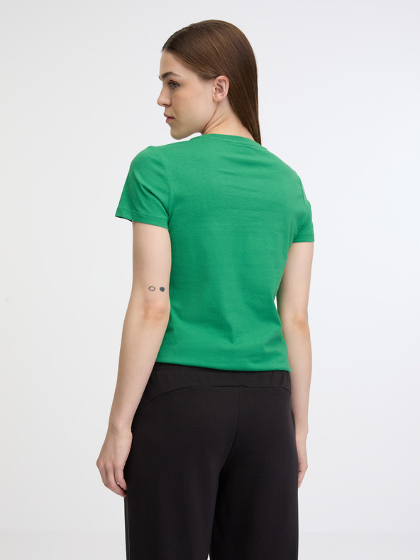 Puma Zelené dámske tričko Puma ESS+ Script Tee