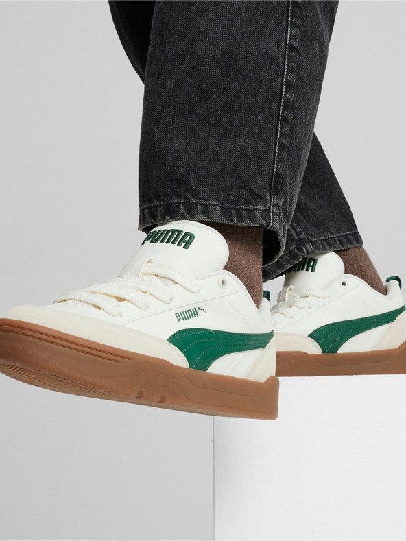 Puma Zeleno-krémové pánske tenisky so semišovými detailmi Puma Park Lifestyle OG