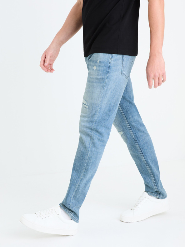 Celio Modré pánske slim fit džínsy Celio Gostroy
