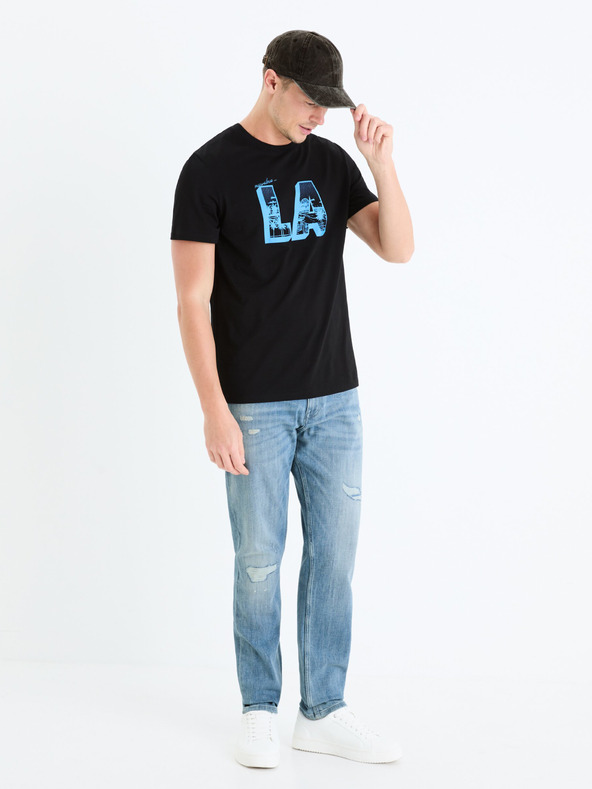 Celio Modré pánske slim fit džínsy Celio Gostroy