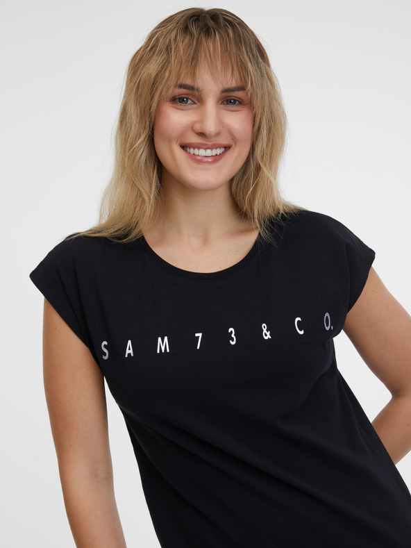 Sam 73 Čierne dámske tričko SAM 73 Octavia