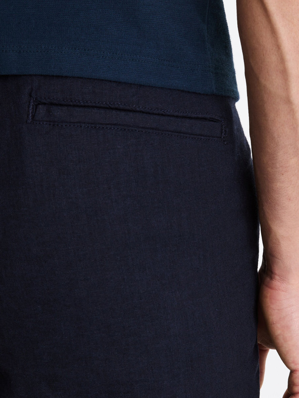 Celio Tmavomodré pánske plátené šortky Celio Dolincobm 30