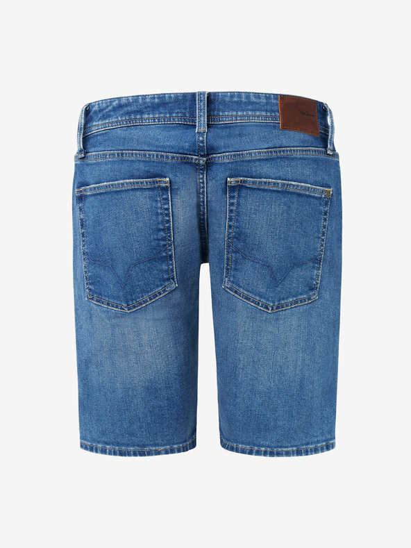 Pepe Jeans Modré pánske džínsové šortky Pepe Jeans