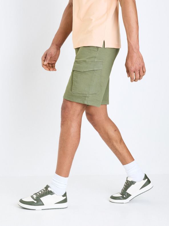 Celio Khaki pánske cargo šortky Celio Gojogbm