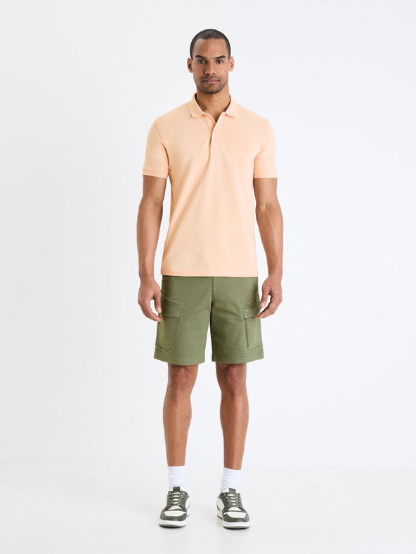 Celio Khaki pánske cargo šortky Celio Gojogbm