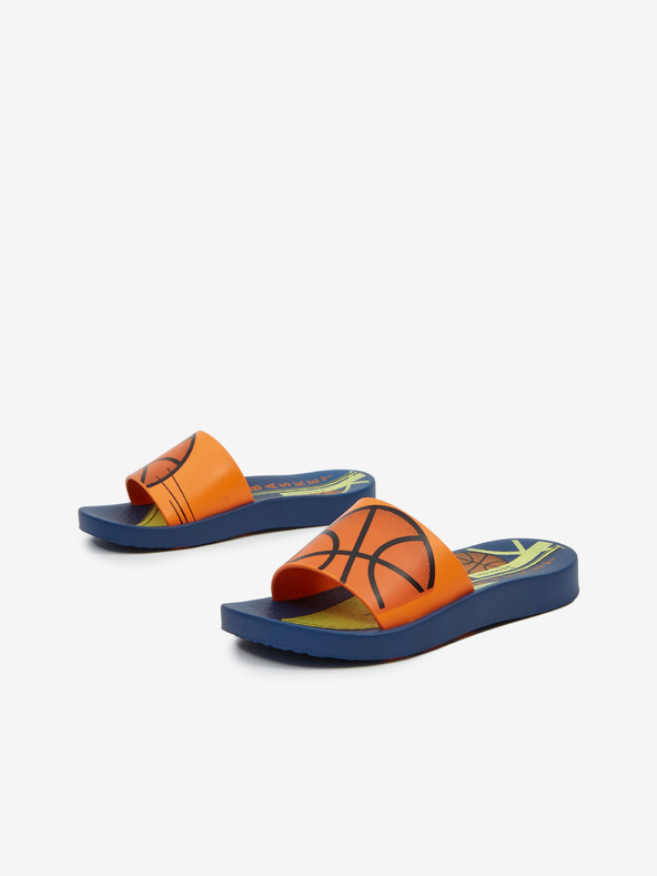 Ipanema Oranžovo-modré chlapčenské šľapky Ipanema Urban Slide Kids