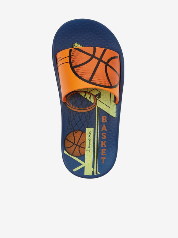 Ipanema Oranžovo-modré chlapčenské šľapky Ipanema Urban Slide Kids