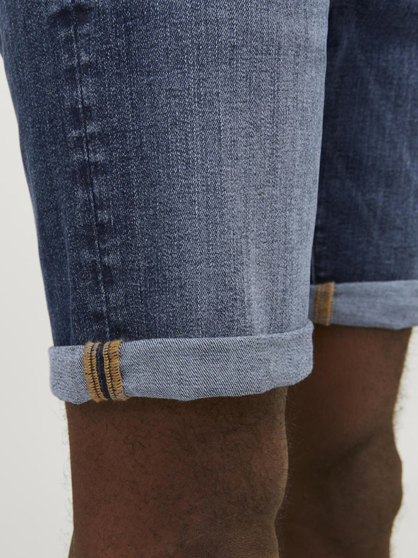 Jack & Jones Tmavomodré pánske džínsové šortky Jack & Jones Rick