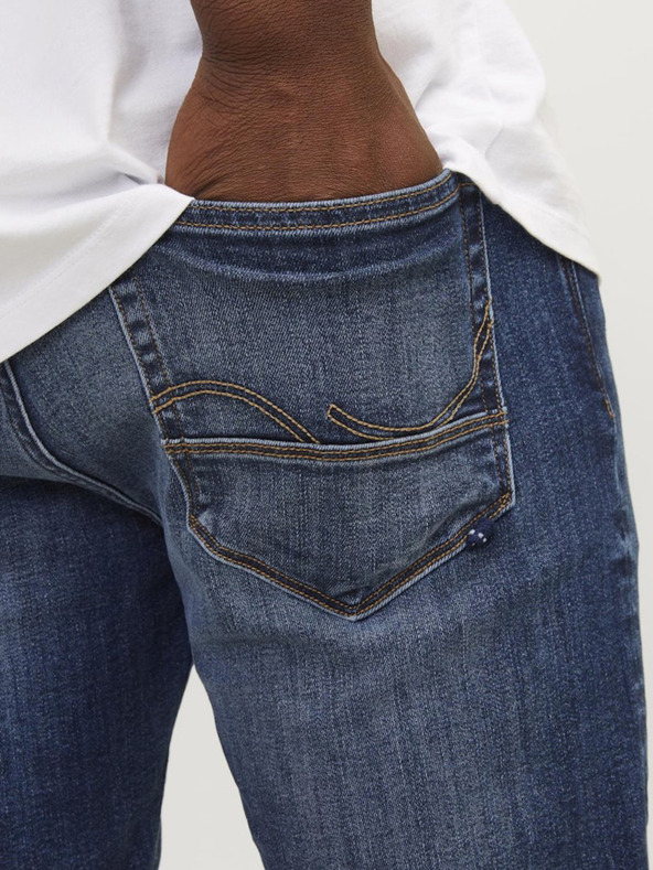 Jack & Jones Tmavomodré pánske džínsové šortky Jack & Jones Rick