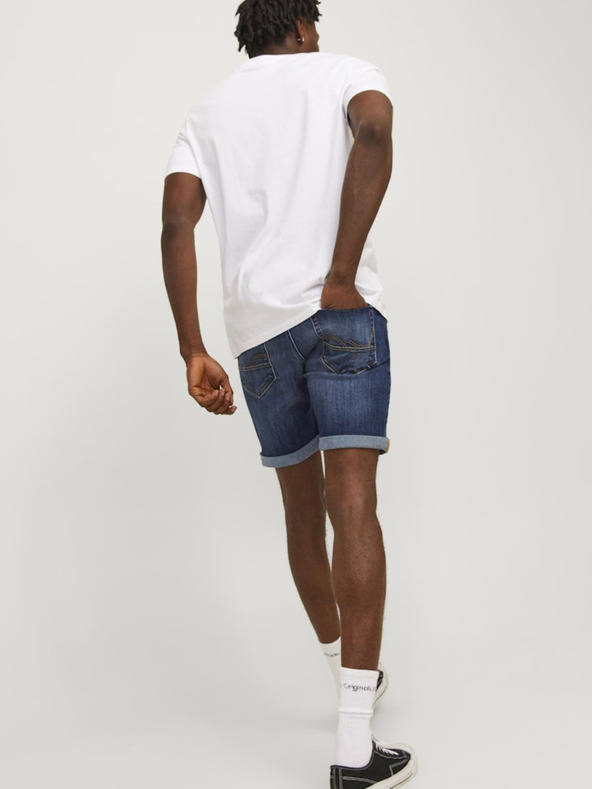 Jack & Jones Tmavomodré pánske džínsové šortky Jack & Jones Rick