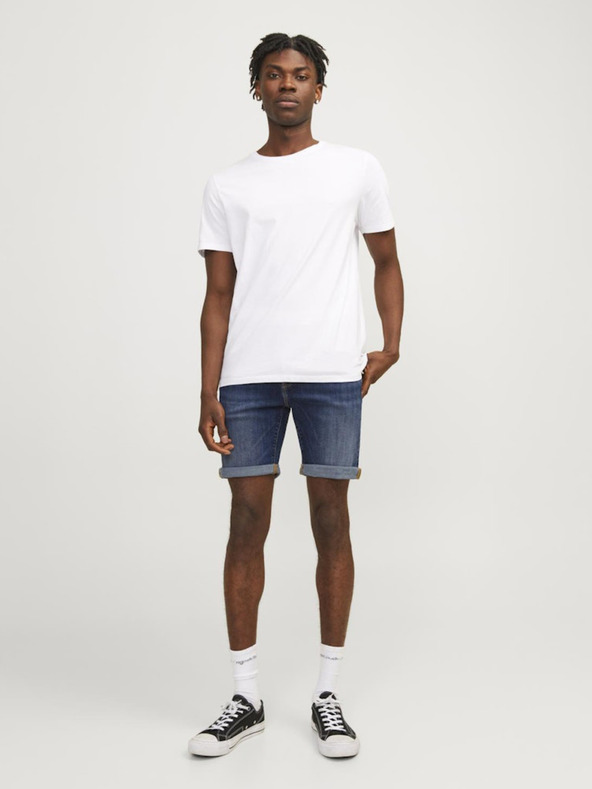 Jack & Jones Tmavomodré pánske džínsové šortky Jack & Jones Rick